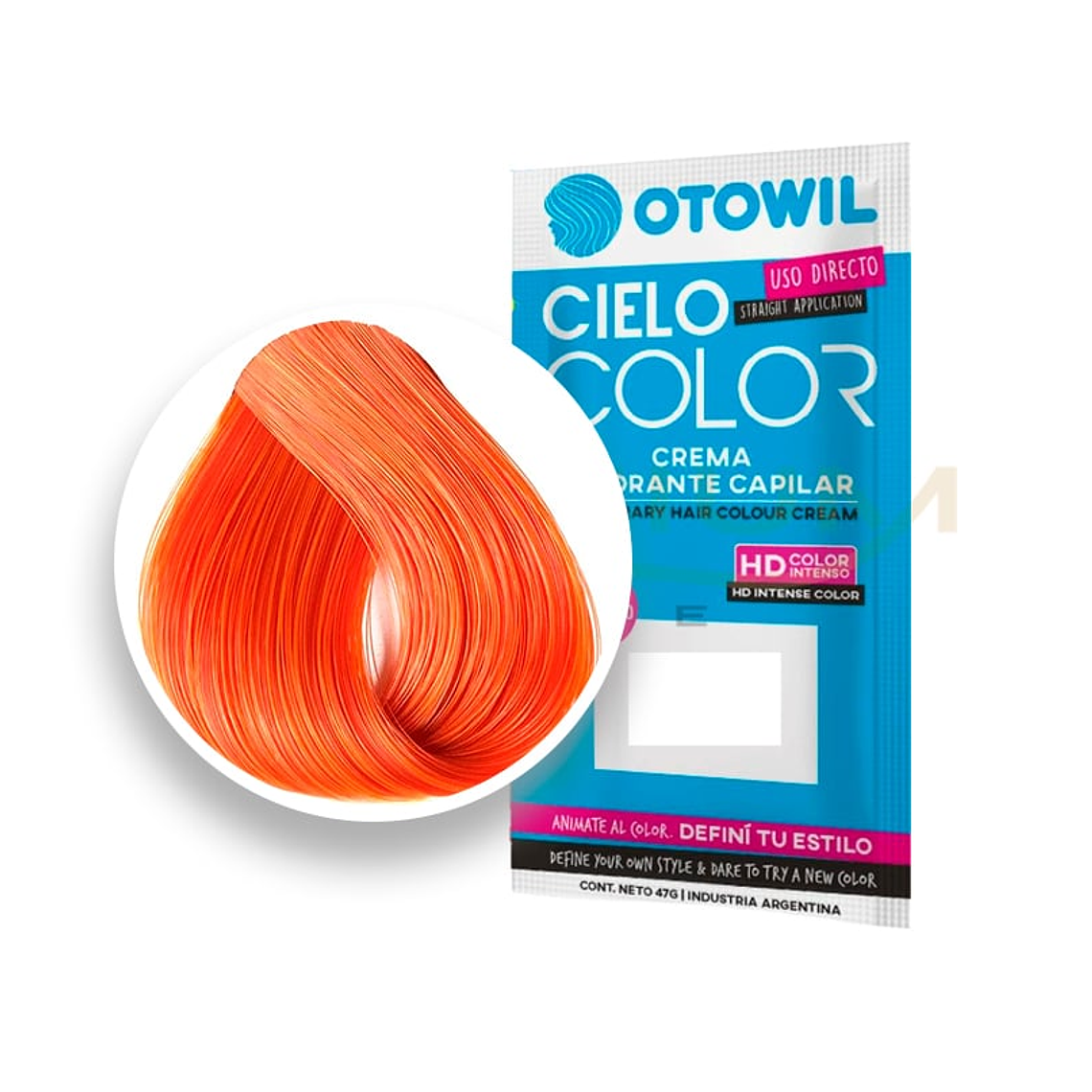 Sachet Tintura NARANJA cielo color 47 grm sin amoniaco - OTOWIL 1