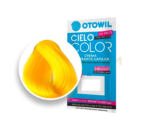 Sachet Tintura AMARILLO cielo color 47 grm sin amoniaco - OTOWIL
