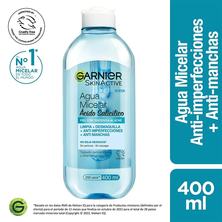 Agua Micelar Anti-Imperfecciones 400 ML - GARNIER 1
