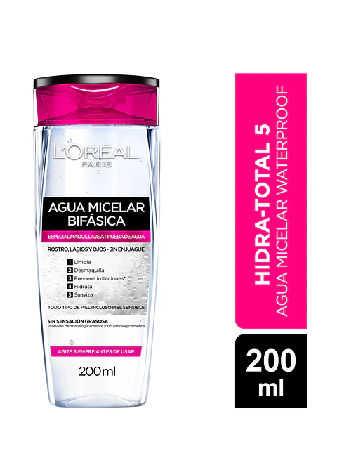 Agua Micelar Bifásica 200ml - LOREAL