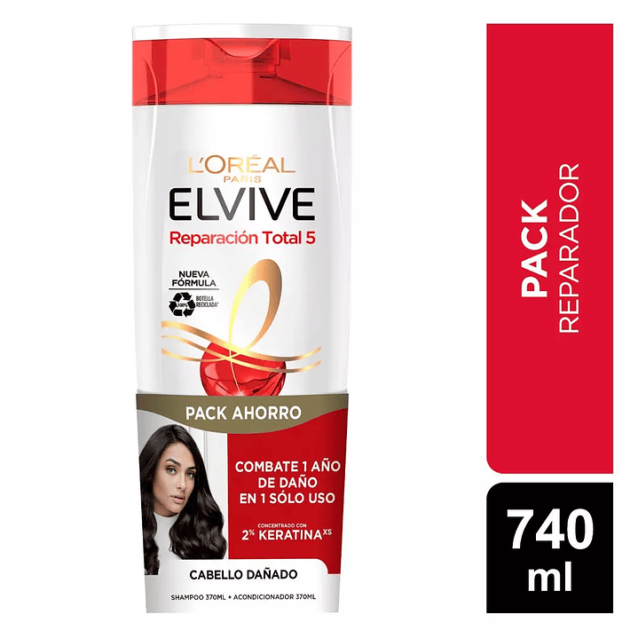 Pack Elvive Rt5 Sh 370ml + Aco 370ml - LOREAL 1