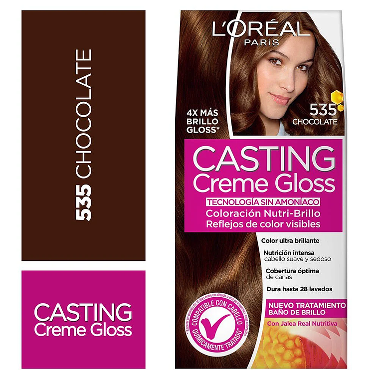 Tintura de Cabello Casting Creme Gloss - LOREAL CHOCOLATE 535 (45 G) LOREAL 1