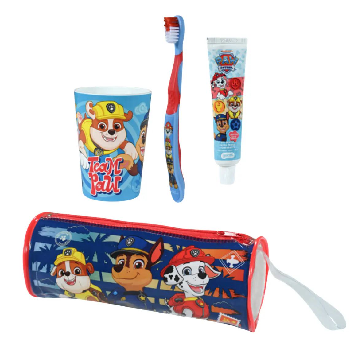 Estuche Paw Patrol Set Pasta de Dientes 50g + Cepillo + Vaso - GELATTI 1