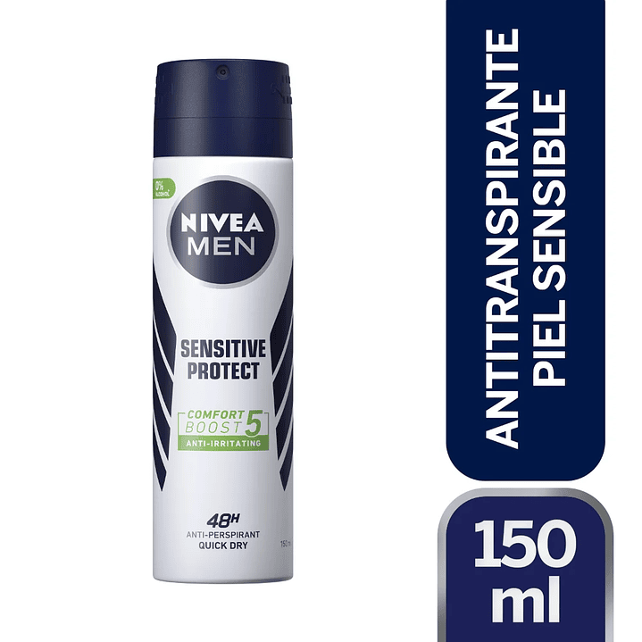 Desodorante Spray Nivea Men Sensitive Protect 150ml - NIVEA 1