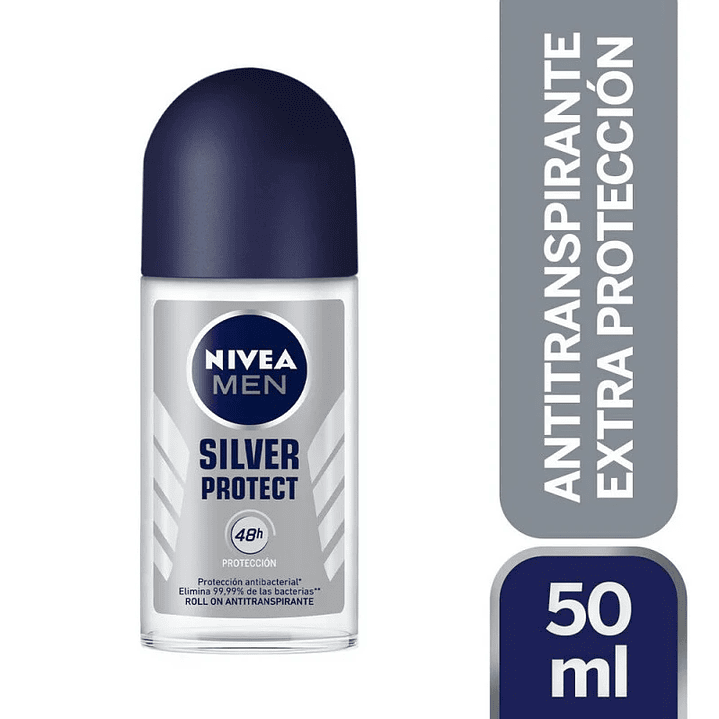 Nivea Men Desodorante Roll-On Silver Protect 50ml - NIVEA 1