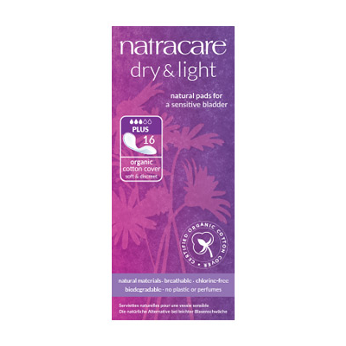 Compresas para la Incontinencia Dry & Light Plus - NATRACARE 1
