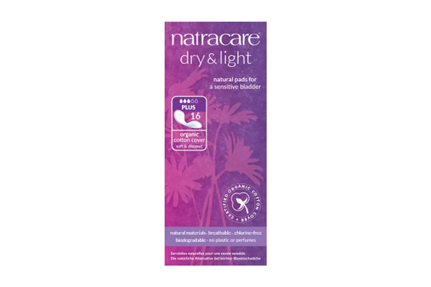 Compresas para la Incontinencia Dry & Light Plus - NATRACARE 1
