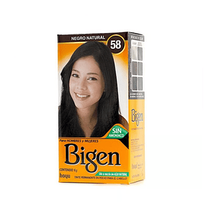 Tinte Permanente Polvo Mujer 58 Negro Natural - BIGEN