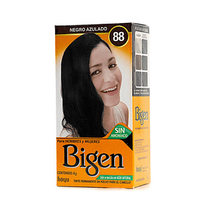 Tinte Permanente Polvo Mujer 88 Negro Azulado - BIGEN