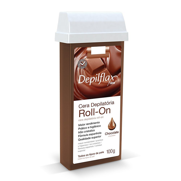 Depilflax Cera Depilatoria Roll On Chocolate 100gr 1