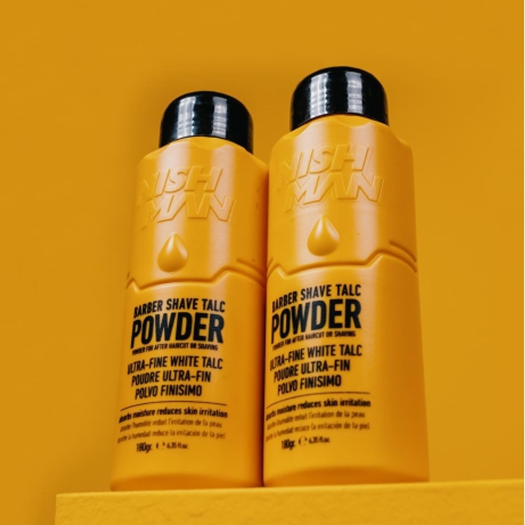 Talco de Barbero en Polvo para Después del Corte de Pelo o Afeitado - NISHMAN 2