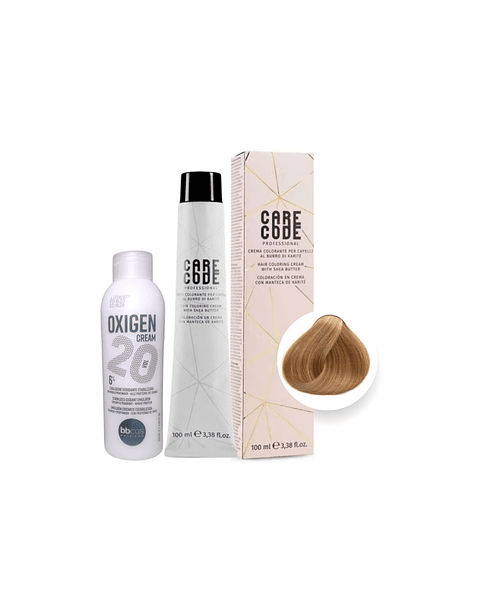 Hair Coloring Cream 100 ML 8,3, Con Oxigen 150 ML 20 Vol Lab37 - CARECODE