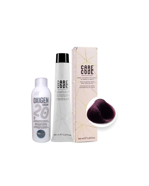 Hair Coloring Cream 100 ML 6,20Con Oxigen 150 ML 20 Vol Lab37- CARECODE