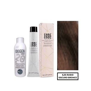 Hair Coloring Cream 100 ML 6,35, Con Oxigen 150 ML 20 Vol Lab37- CARECODE
