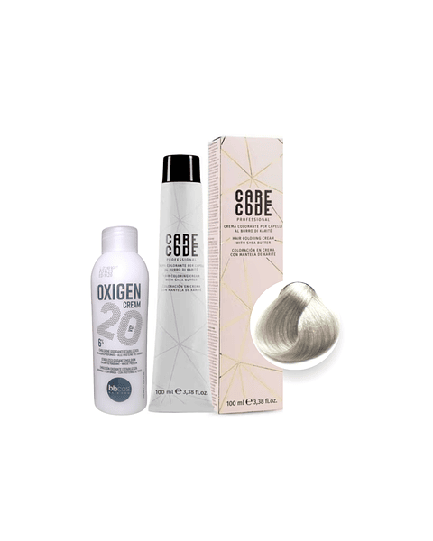 Hair Coloring Cream 100 ML ARGENTO Con Oxigen 150 ML 20 Vol Lab37- CARECODE
