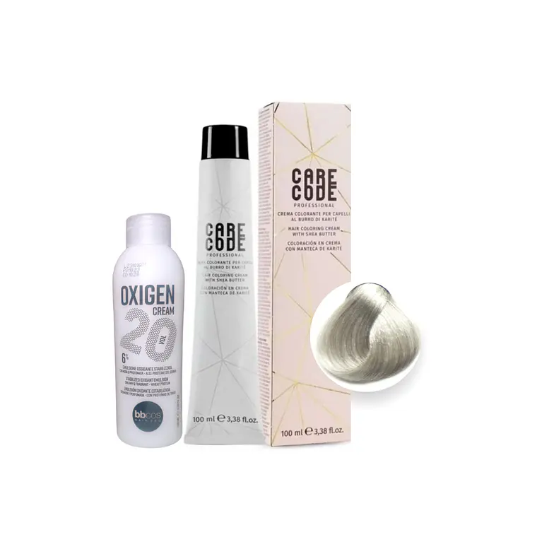 Hair Coloring Cream 100 ML ARGENTO Con Oxigen 150 ML 20 Vol Lab37- CARECODE 1