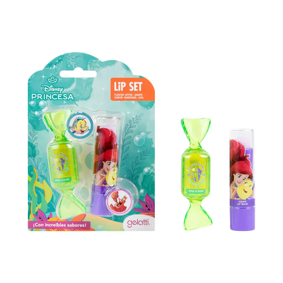 Lip Set - Bálsamo Labial y Bálsamo Gloss MIX Ariel: Uva y Manzana - GELATTI 1