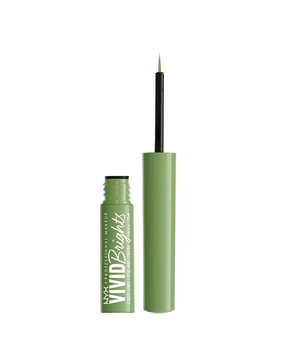 Delineador De Ojos Líquido Vivid Bright Liquid Liner Ghosted Green - NYX 2