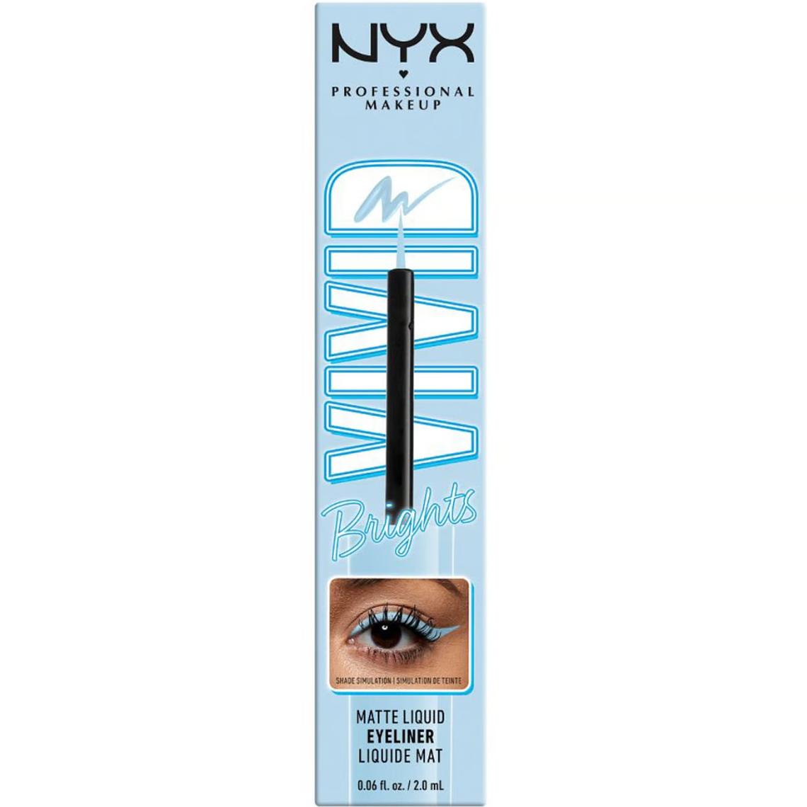 Delineador De Ojos Líquido Vivid Bright Liquid Liner - Blue Thang - NYX 1