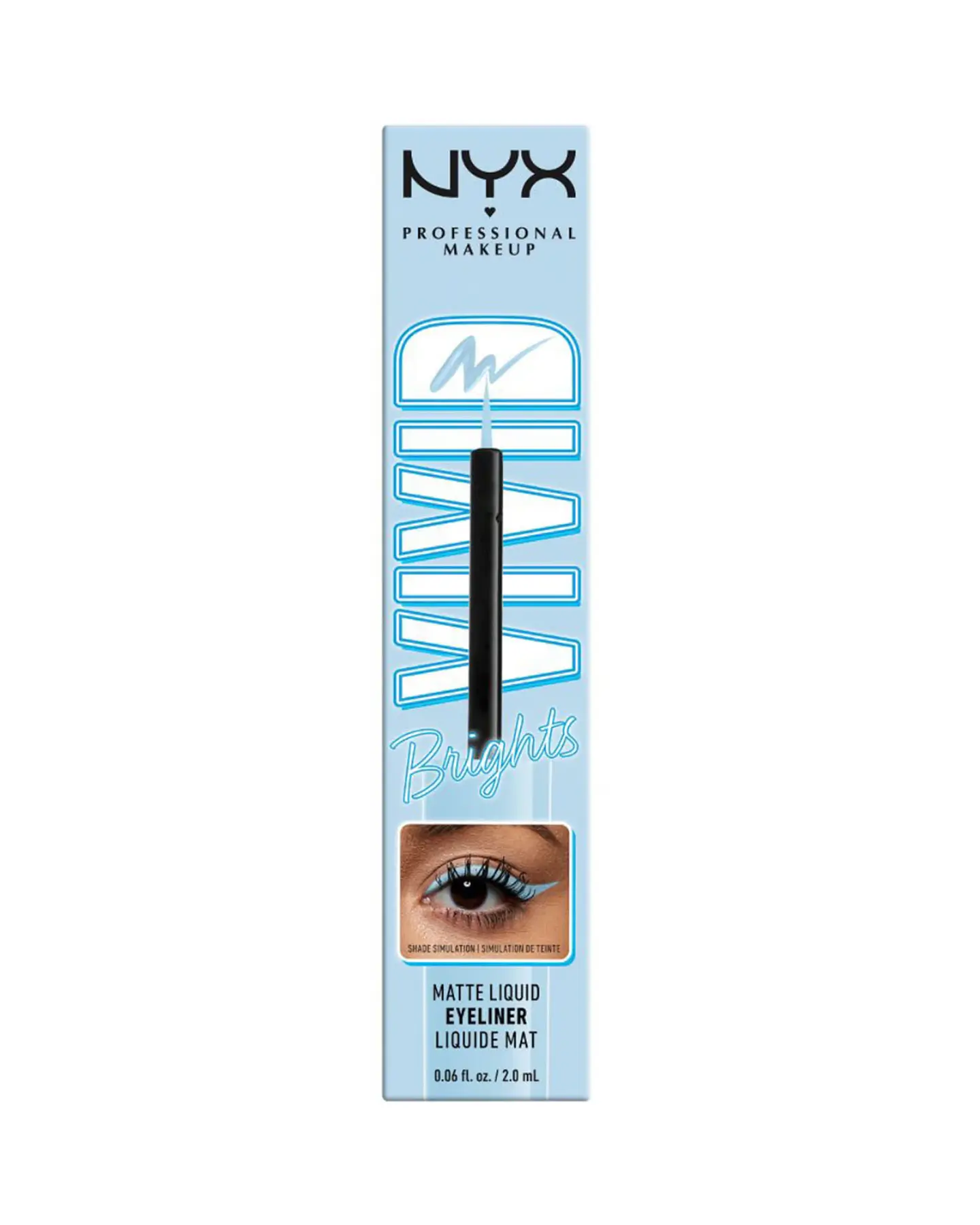 Delineador De Ojos Líquido Vivid Bright Liquid Liner - Blue Thang - NYX 1