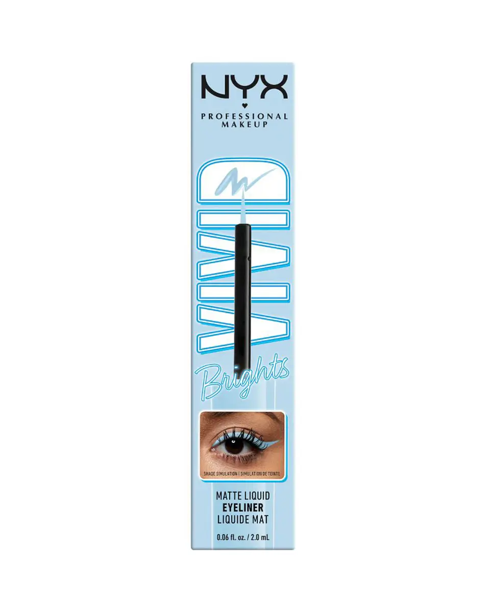 Delineador De Ojos Líquido Vivid Bright Liquid Liner - Blue Thang - NYX 1