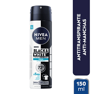 Desodorante Spray Nivea Men Black & White Fresh 150ML - NIVEA
