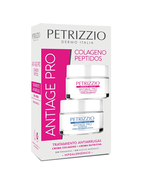 Set de Cremas Antiage Pro Colageno Peptidos + Nutritiva - PETRIZZIO