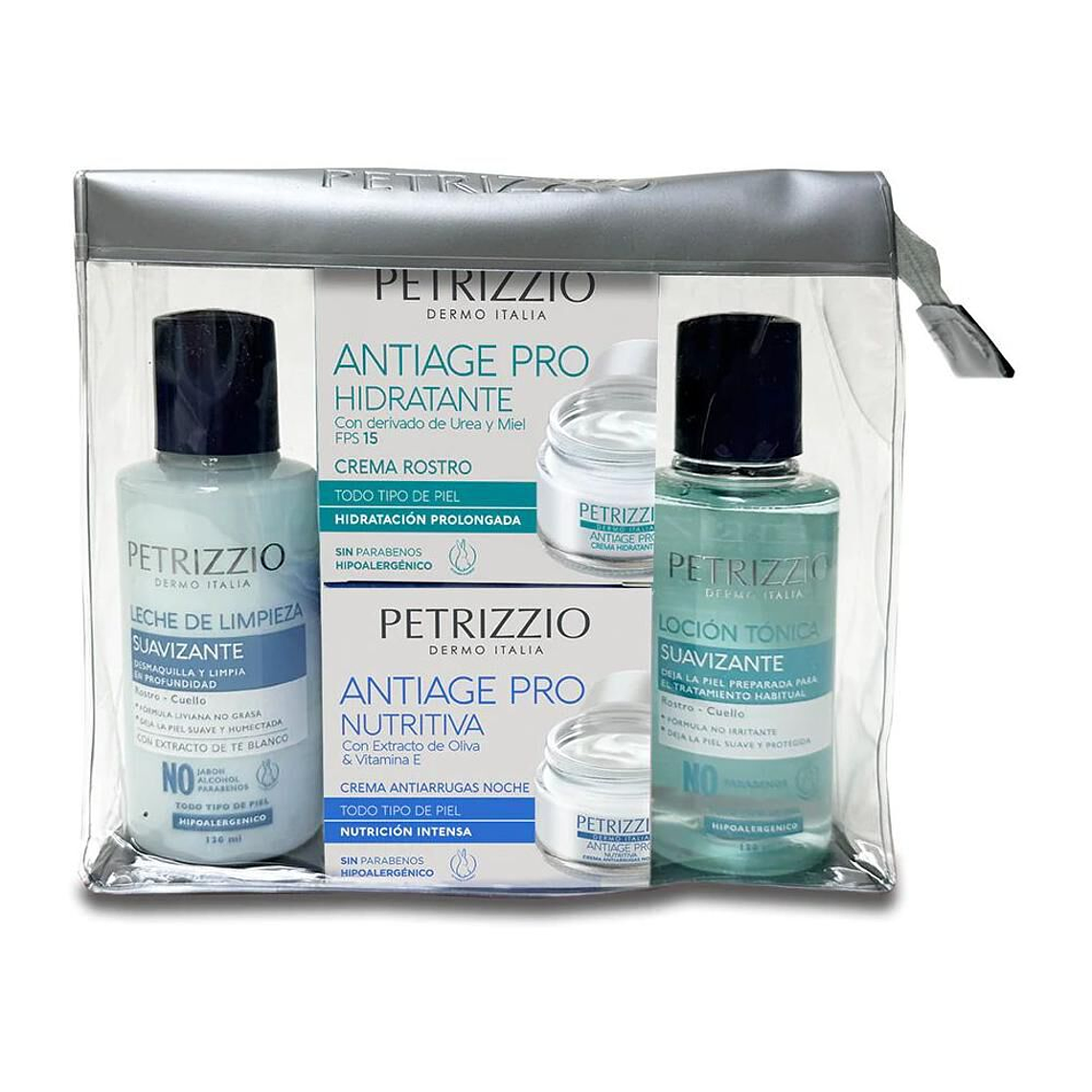 Set Cuatripack Cremas De Limpieza Y Cuidado Básico - PETRIZZIO 1