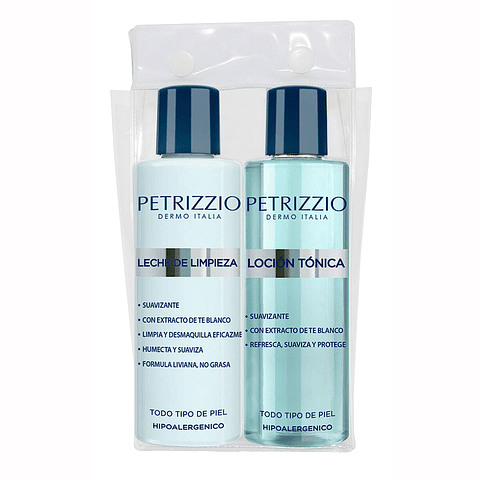 Set De Limpieza Leche + Loción - PETRIZZIO