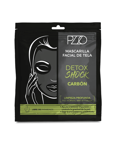 Mascarilla Tela Carbón Detox Shock - PETRIZZIO