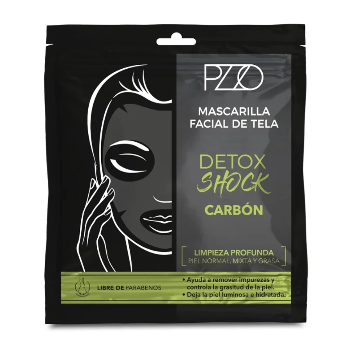 Mascarilla Tela Carbón Detox Shock - PETRIZZIO 1