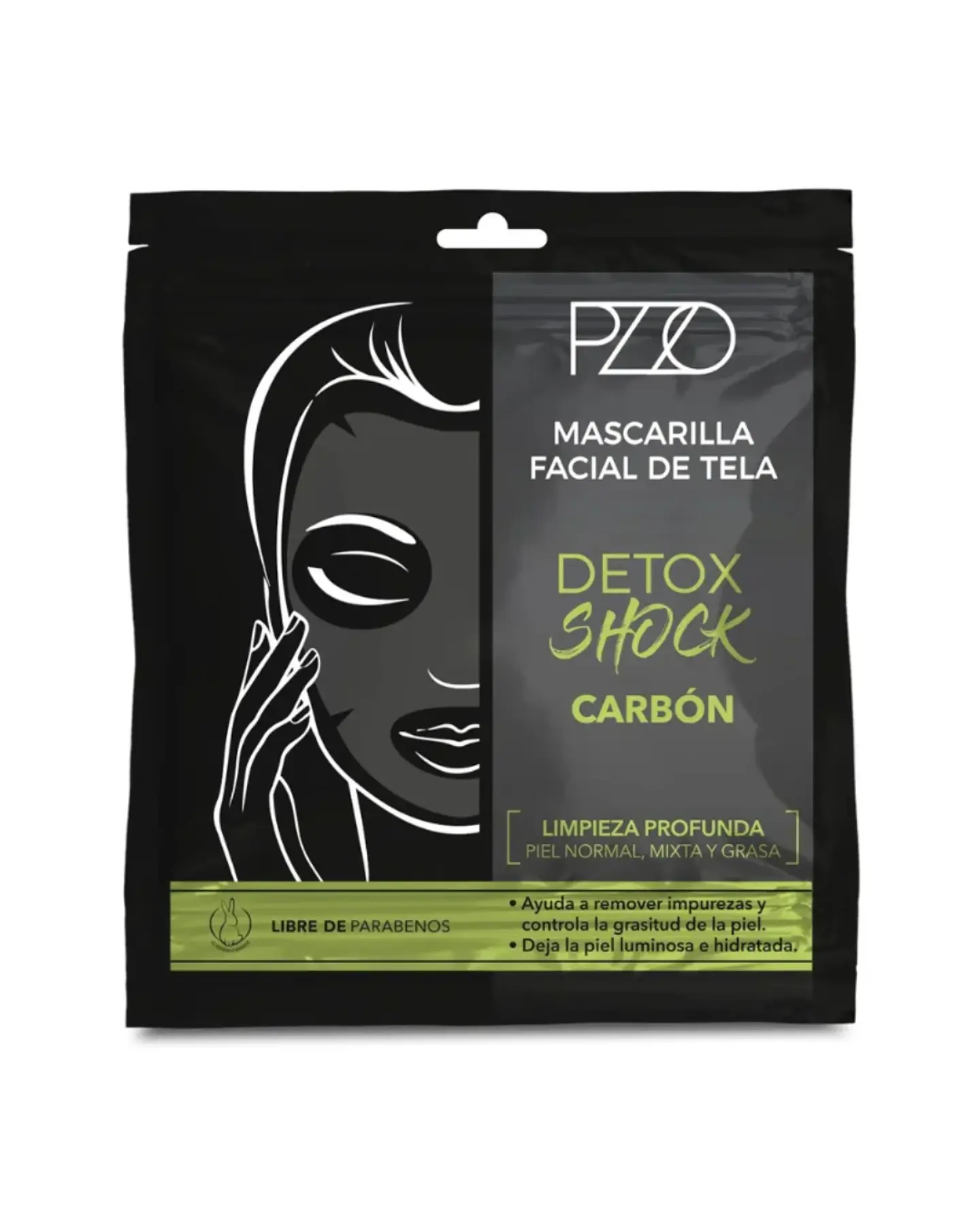 Mascarilla Tela Carbón Detox Shock - PETRIZZIO 1