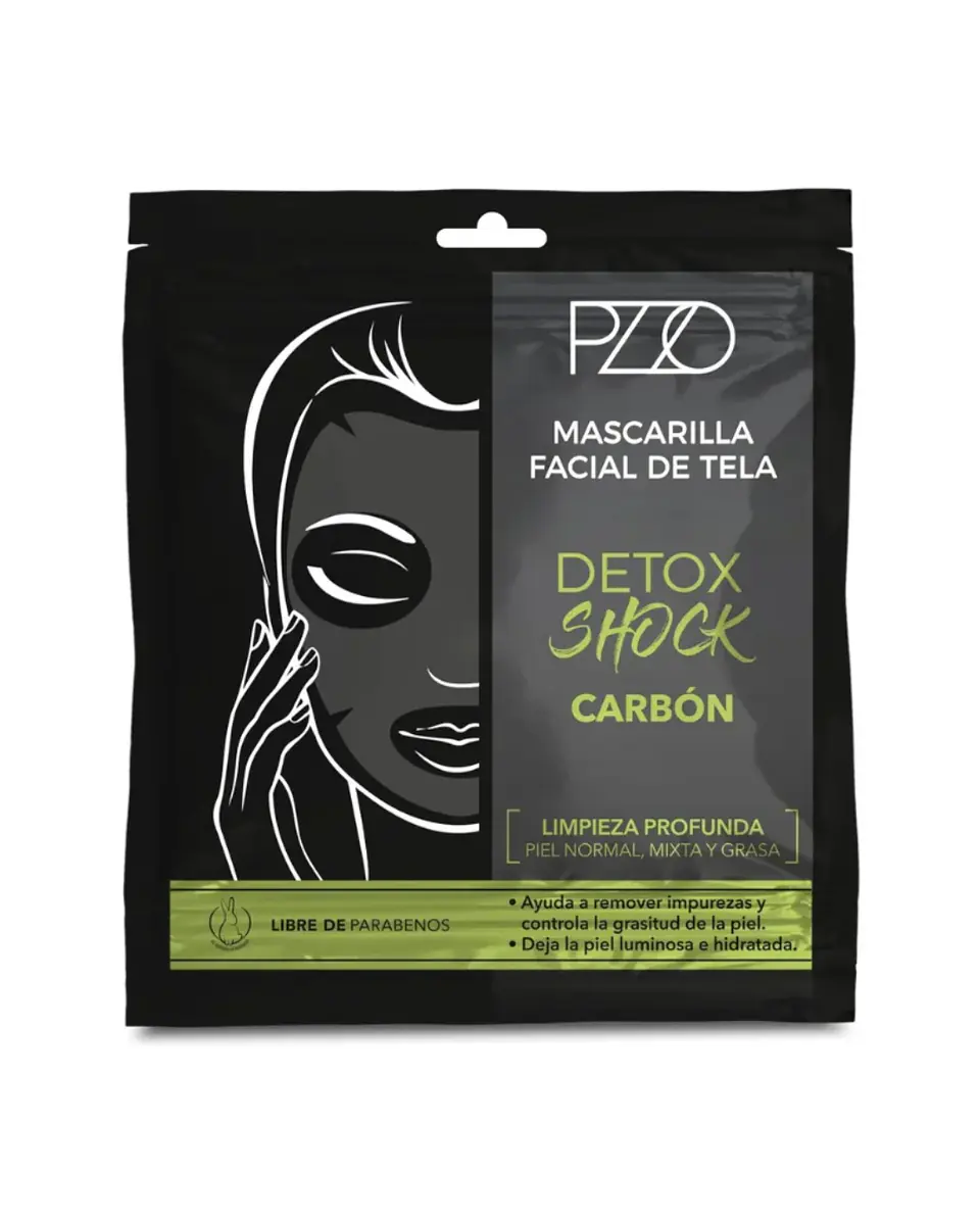 Mascarilla Tela Carbón Detox Shock - PETRIZZIO 1
