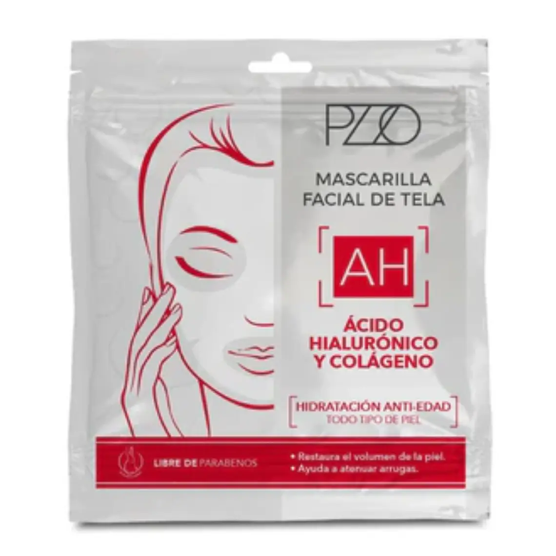 Mascarilla tela facial Ácido Hialurónico y Colágeno- PETRIZZIO 1