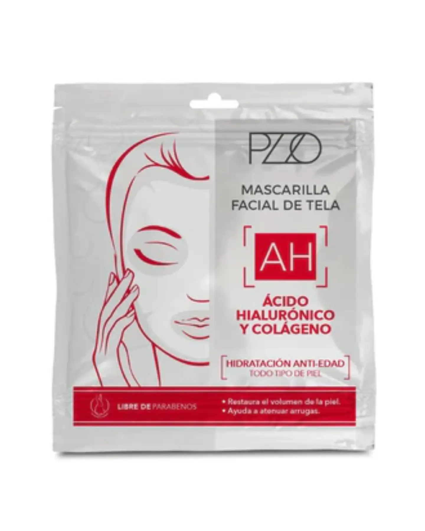 Mascarilla tela facial Ácido Hialurónico y Colágeno- PETRIZZIO 1