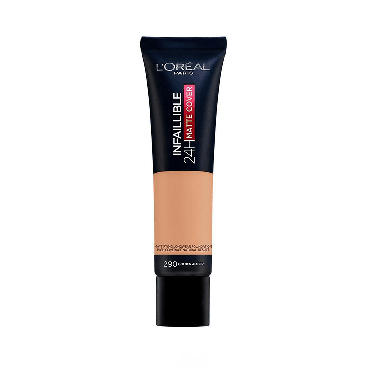 Base Infallible Matte Cover Foundation Frites 290 Ambre Dore 30 ML - LOREAL 1