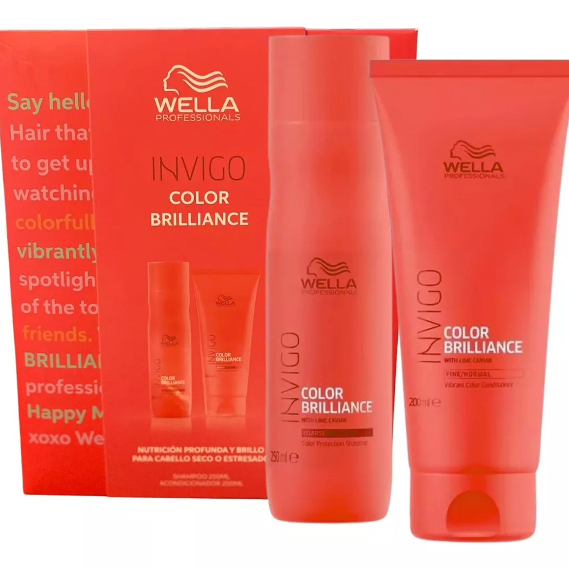 Pack Invigo Color Brilliance Shampoo 250 ML + Acondicionador 200 ML + Secador de Cabello - WELLA 3