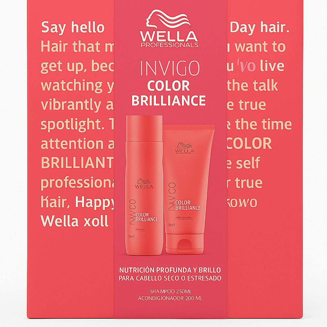 Pack Invigo Color Brilliance Shampoo 250 ML + Acondicionador 200 ML + Secador de Cabello - WELLA 2