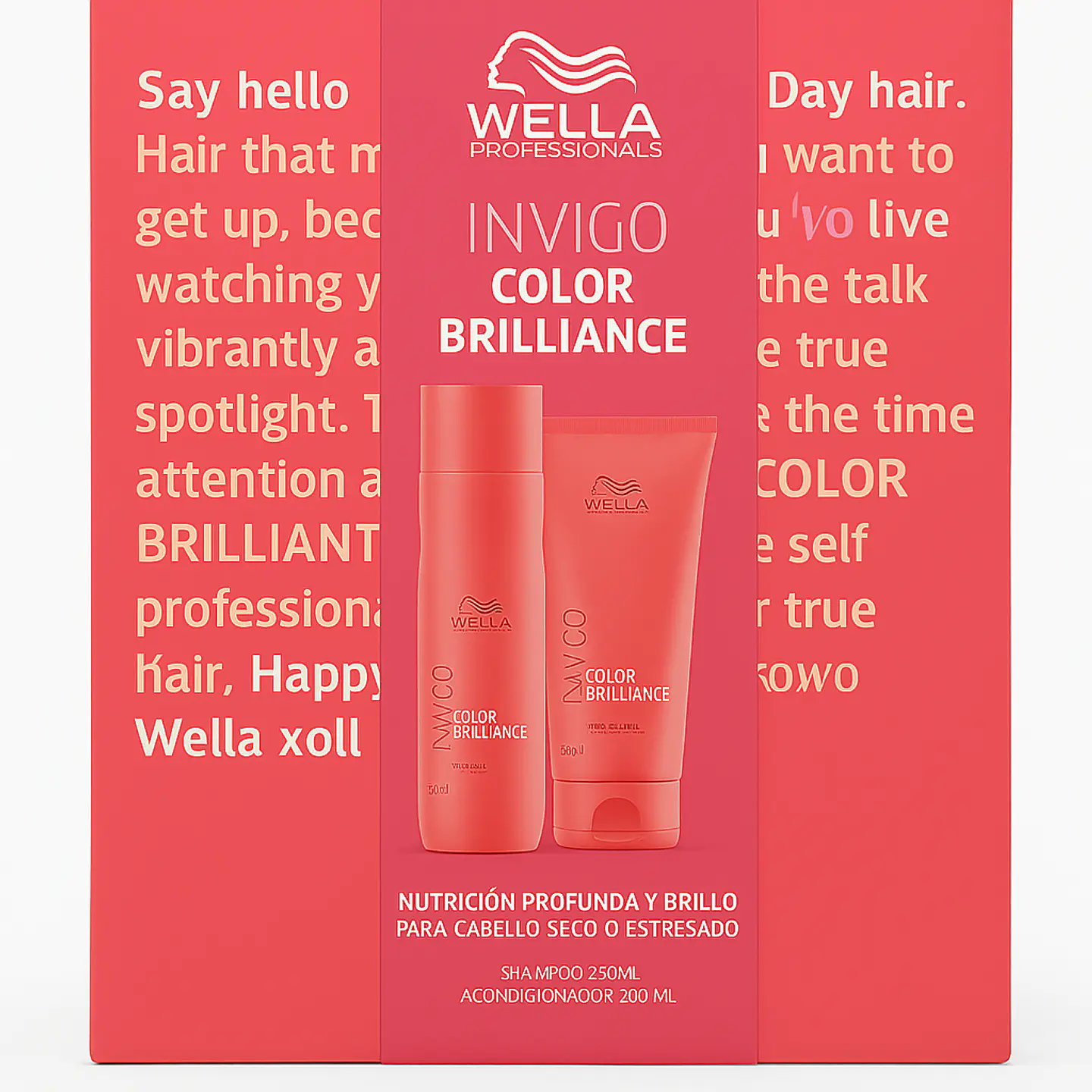 Pack Invigo Color Brilliance Shampoo 250 ML + Acondicionador 200 ML + Secador de Cabello - WELLA 2