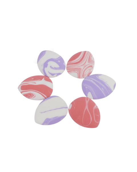 Borla Para Maquillaje Marmol Set  x6 Mini - PFIFFERY