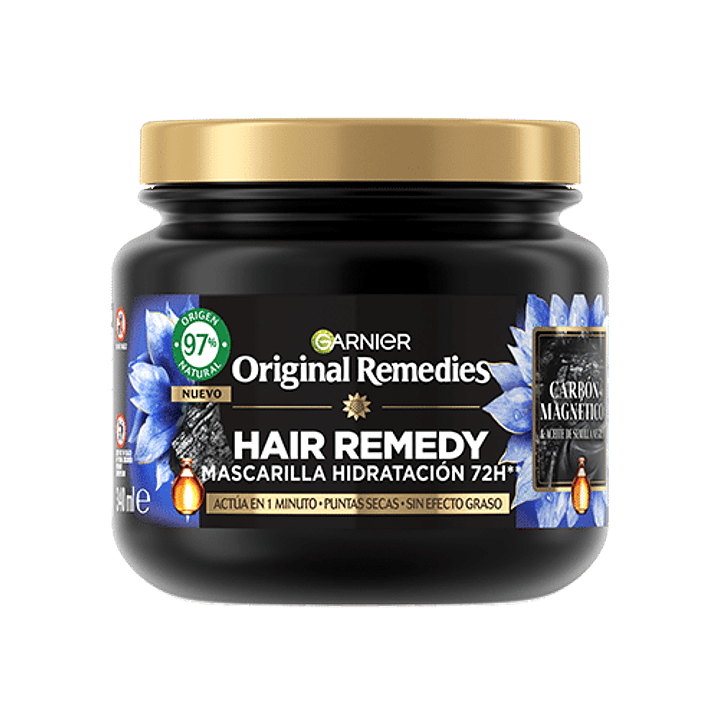 Mascarilla Capilar Original Remedies - GARNIER Carbón Magnético (320 ML) 1