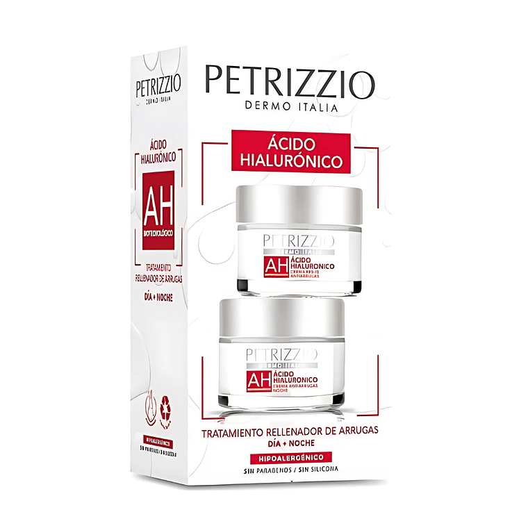 Set de Cremas Antiarrugas Día + Noche Ácido Hialurónico - PETRIZZIO 1