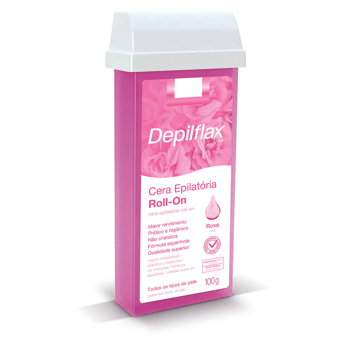 Cera Epilatória Rosa Roll On 100 G - DEPILFLAX 1