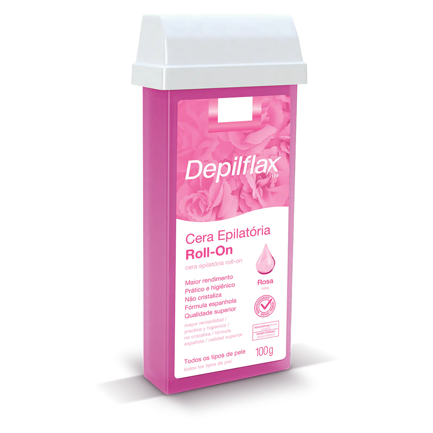 Cera Epilatória Rosa Roll On 100 G - DEPILFLAX 1