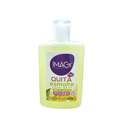 Quita Esmalte Para Uñas Libre de Acetona Pocket Limon 110 ML - IMAGI