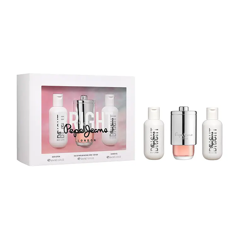 Kit Perfume Bright Git Set For Her London 30 ML + Body Lotion 60 ML + Shower Gel 60 ML - PEPE JEANS 2