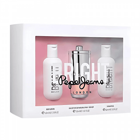 Kit Perfume Bright Git Set For Her London 30 ML + Body Lotion 60 ML + Shower Gel 60 ML - PEPE JEANS