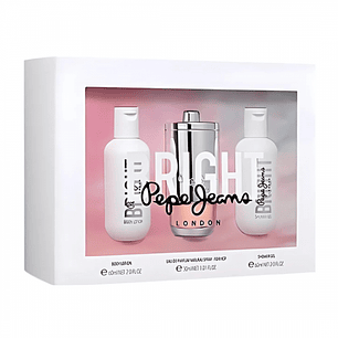 Kit Perfume Bright Git Set For Her London 30 ML + Body Lotion 60 ML + Shower Gel 60 ML - PEPE JEANS