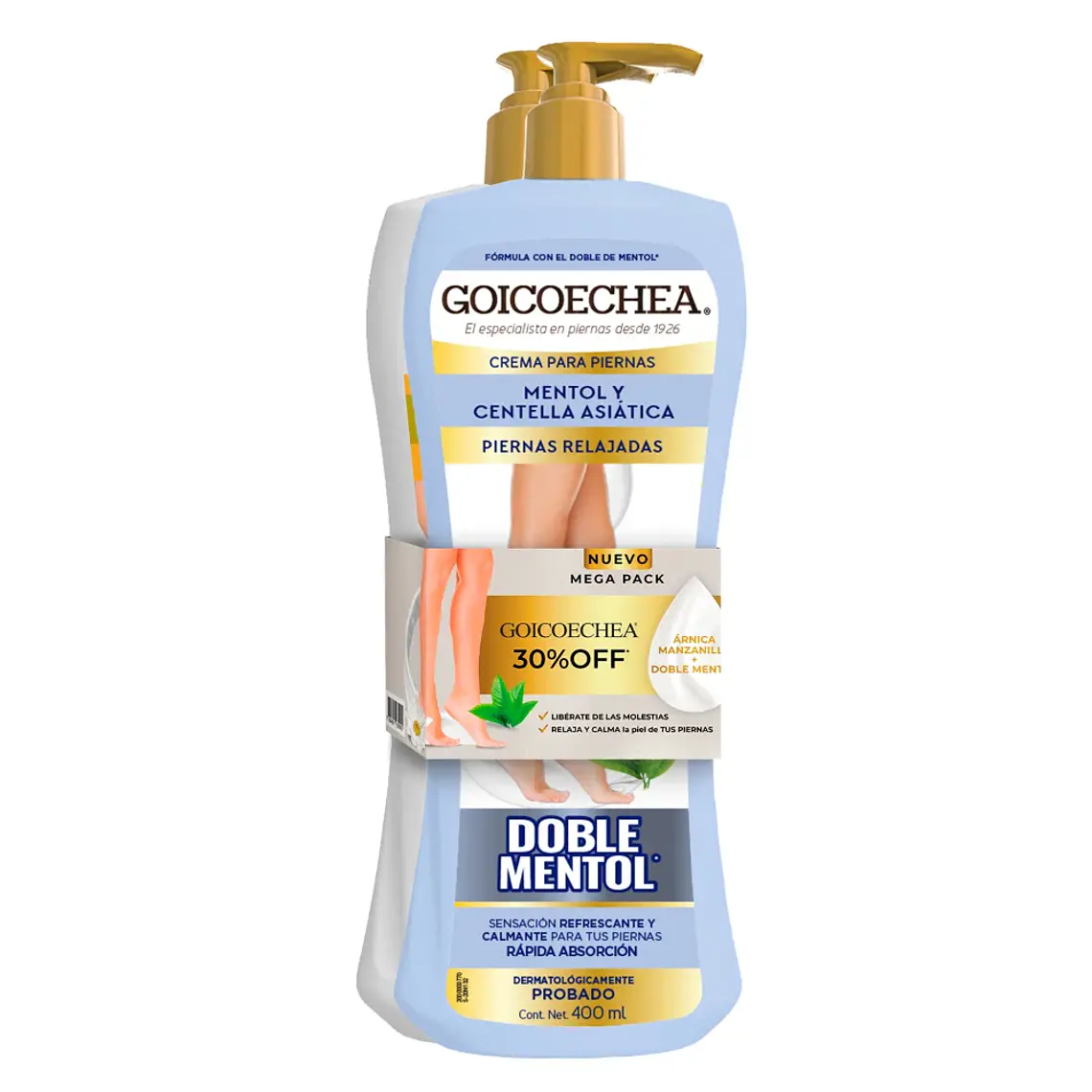 Pack Goicoechea Doble Mentol 400ml + Arnica Y Manzanilla 400ml - GOICOECHEA V:10/25 1