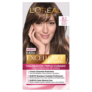 Tintura Rubio Oscuro Ceniza 6.1 Excellence120ML - LOREAL